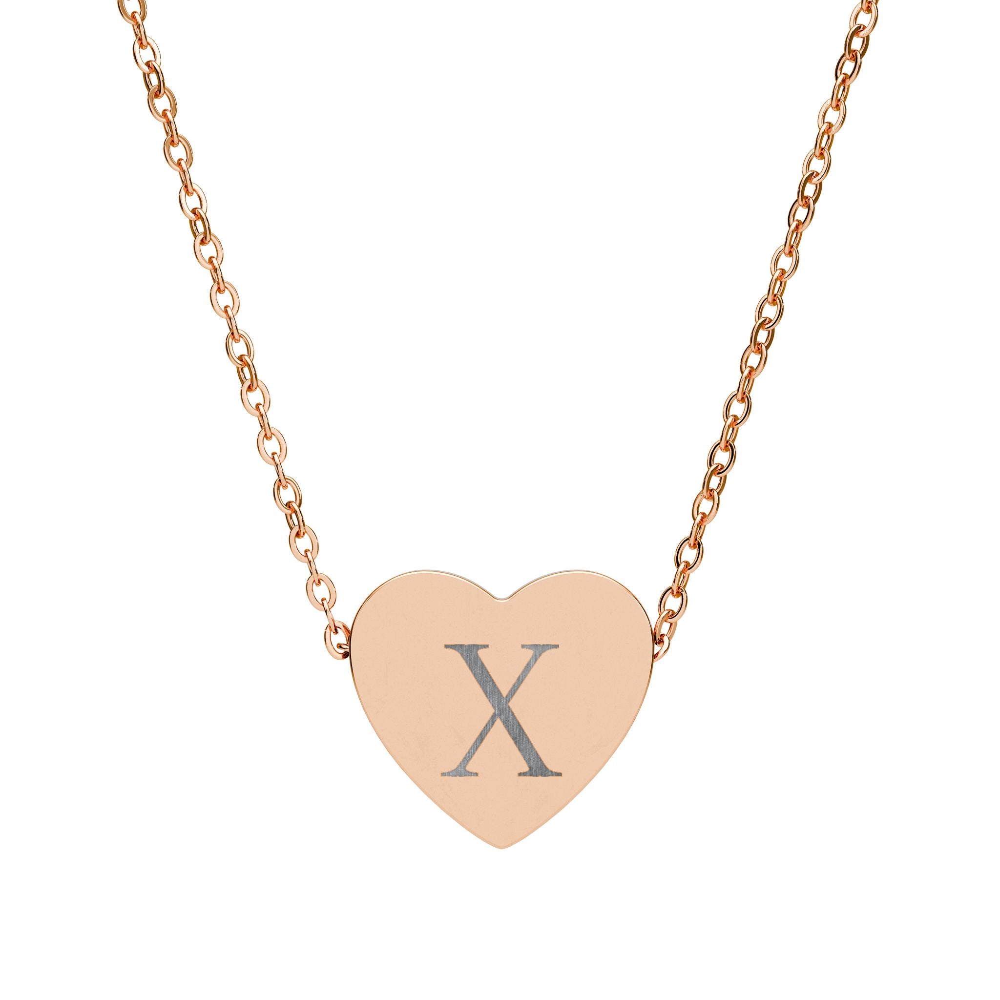 Rose gold necklace-X