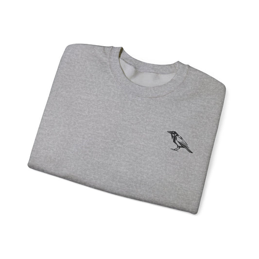 Unisex Crewneck Raven, Raven Sweatshirt, Unisex Bird Crewneck