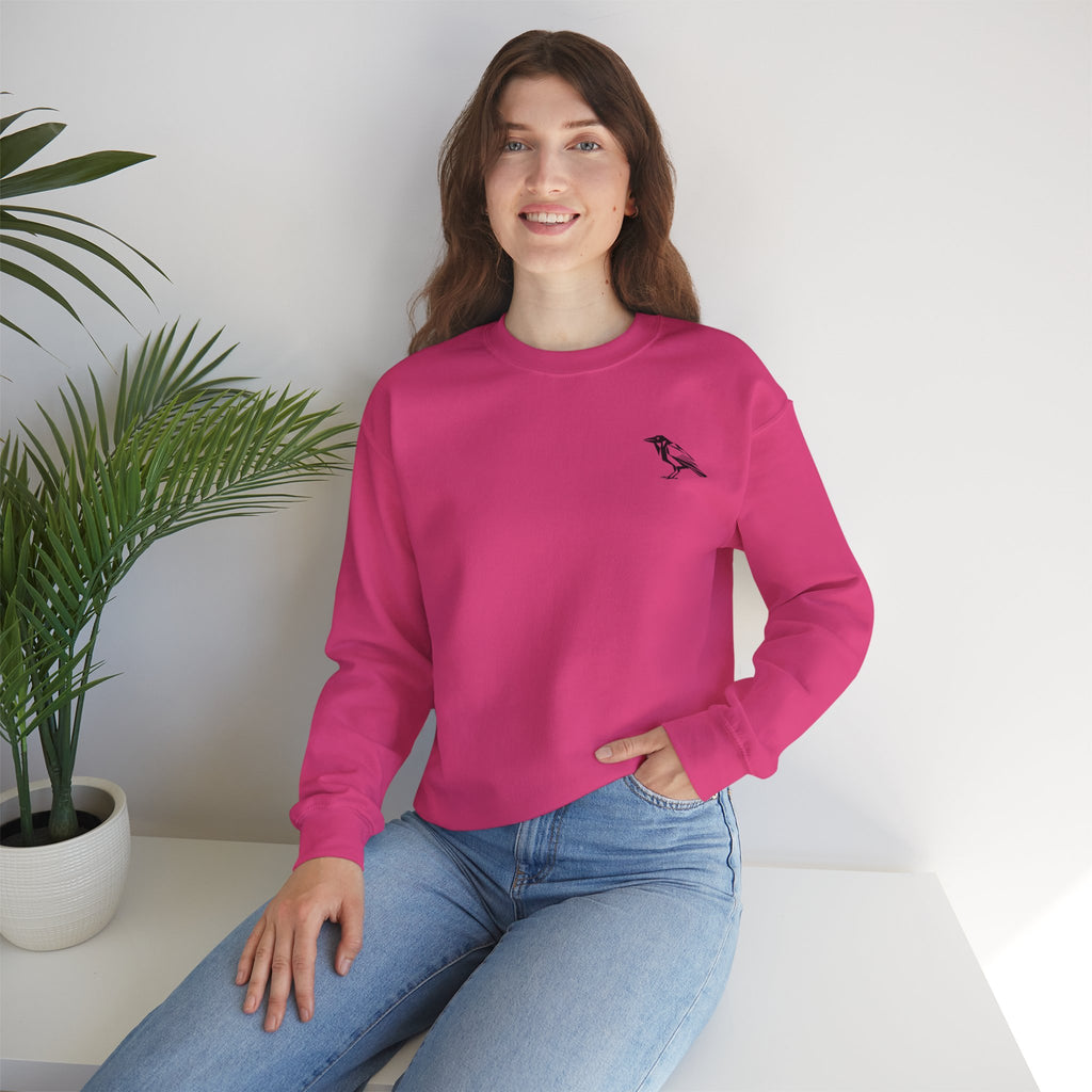 Unisex Crewneck Raven, Raven Sweatshirt, Unisex Bird Crewneck