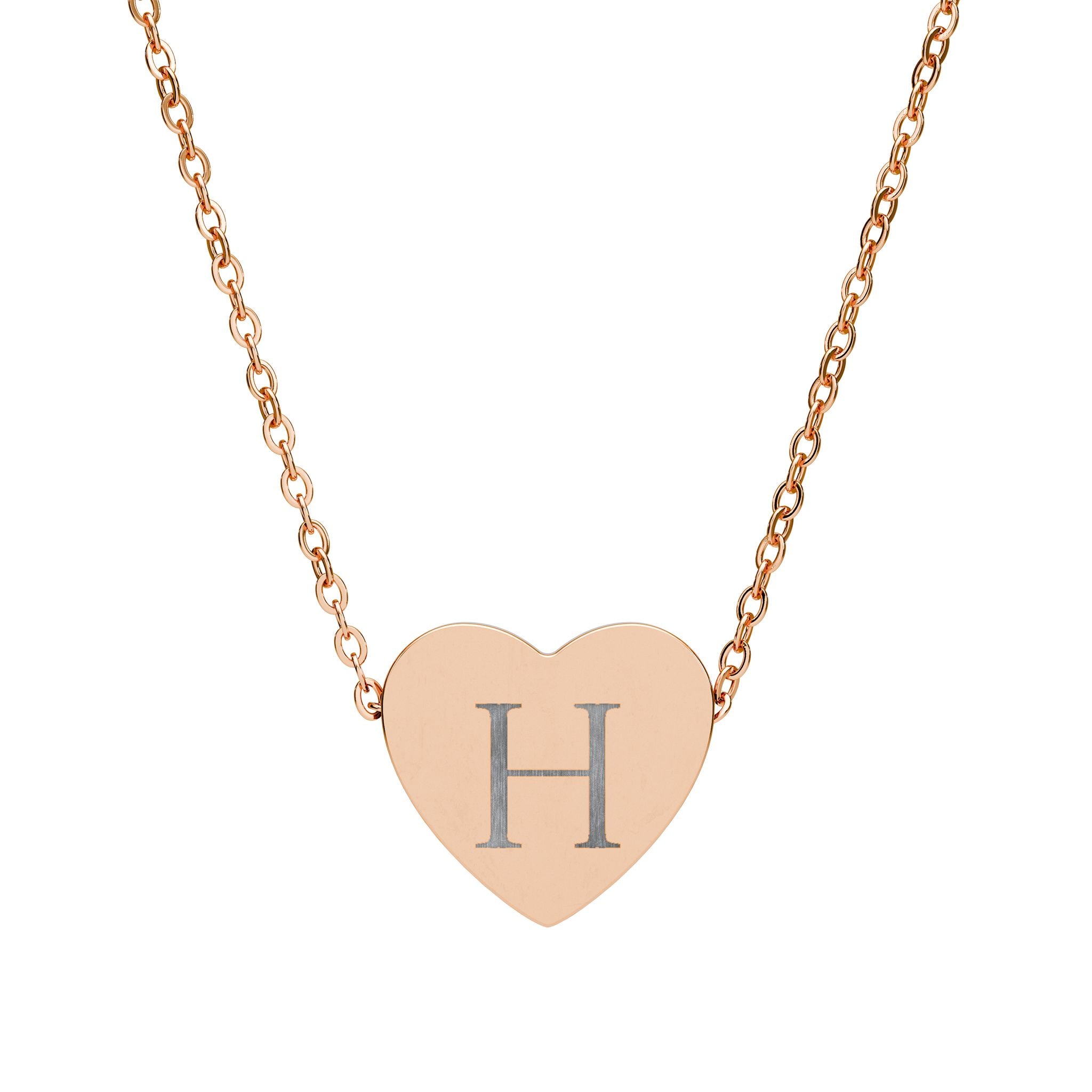 Rose gold necklace-H