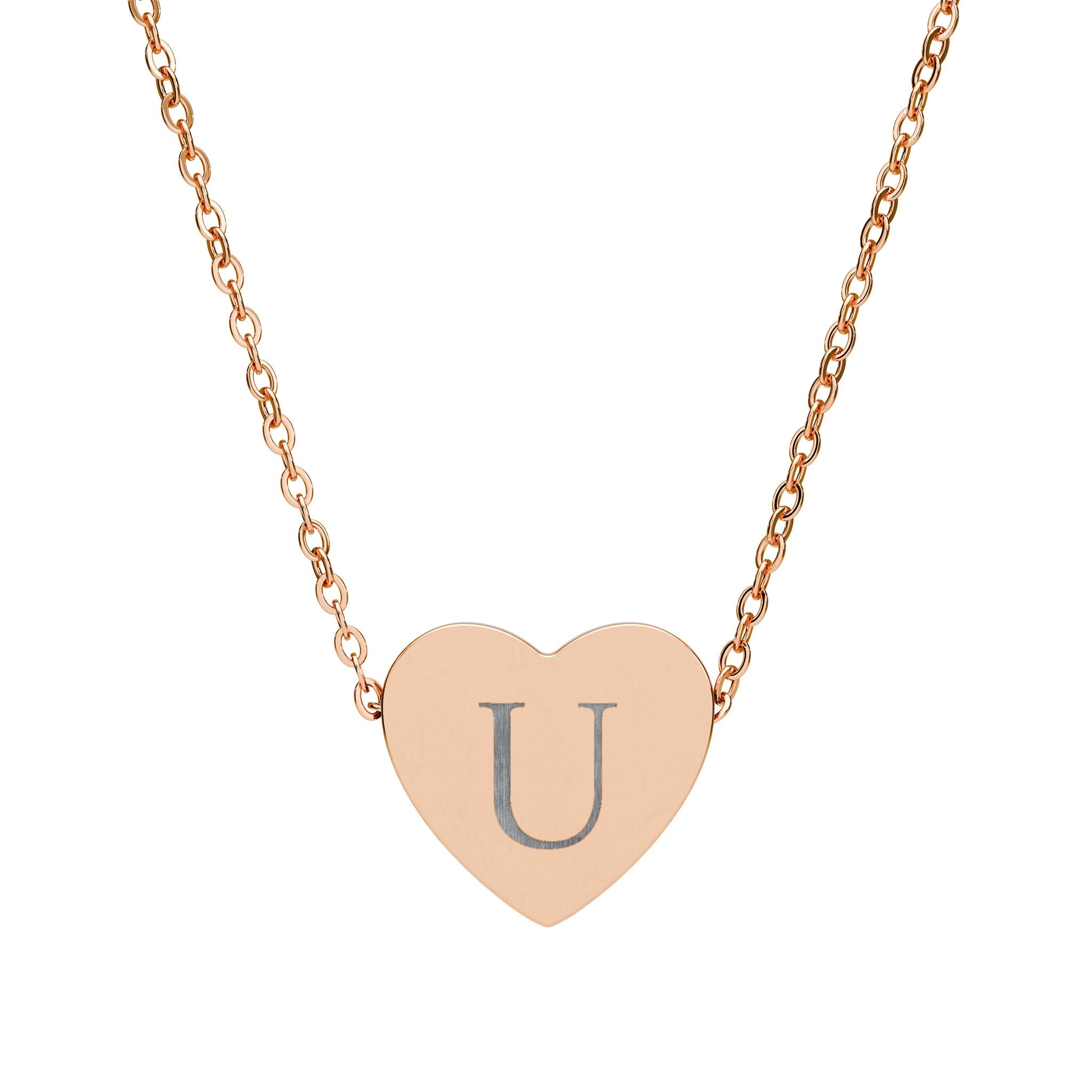 Rose gold necklace-U