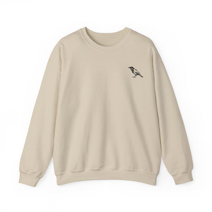 Unisex Crewneck Raven, Raven Sweatshirt, Unisex Bird Crewneck