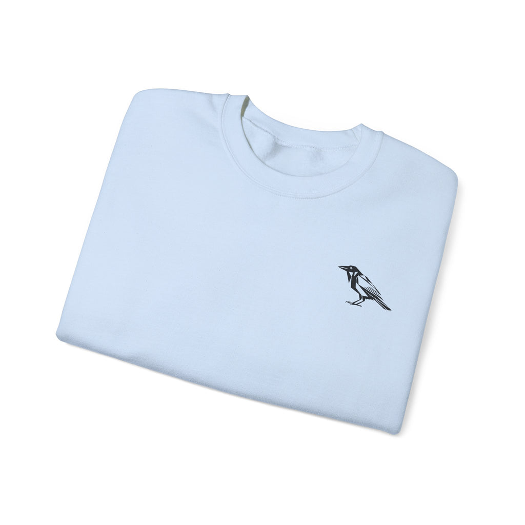Unisex Crewneck Raven, Raven Sweatshirt, Unisex Bird Crewneck
