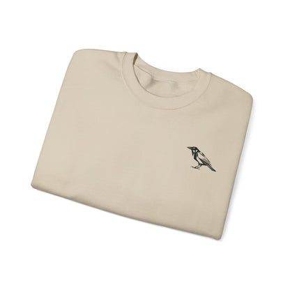 Unisex Crewneck Raven, Raven Sweatshirt, Unisex Bird Crewneck